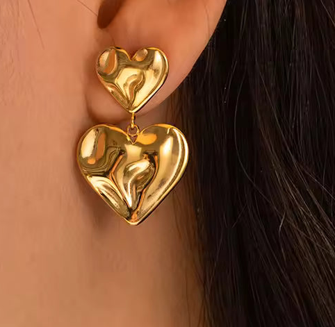 Gold Heart Earrings (Coming Soon)